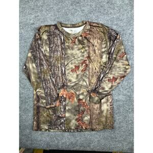 Longleaf Camo Shirt Mens Size L Brown Real Tree Long Sleeve Hunting Outdoor